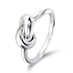 Knot Shape Silver Ring NSR-4036